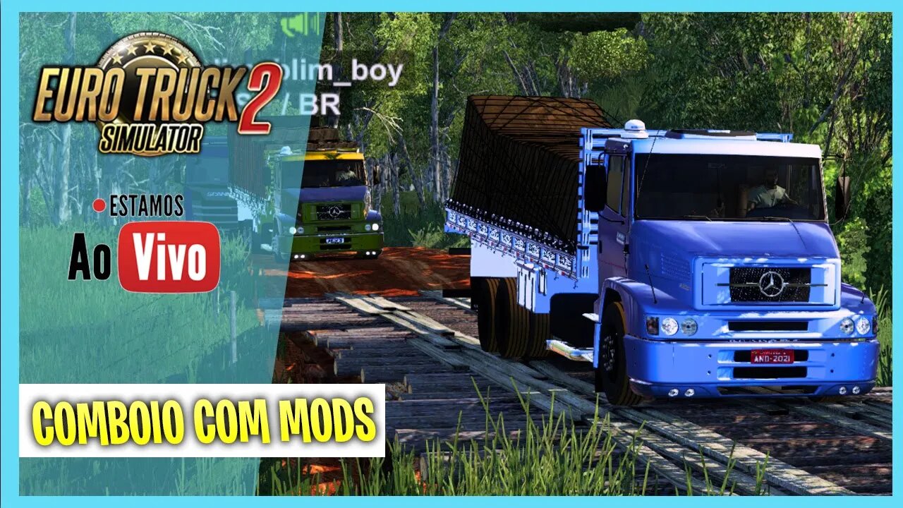 ▶️COMBOIO COM MODS BRASILEIROS MAPA EAA - EURO TRUCK SIMULATOR 2 1.43