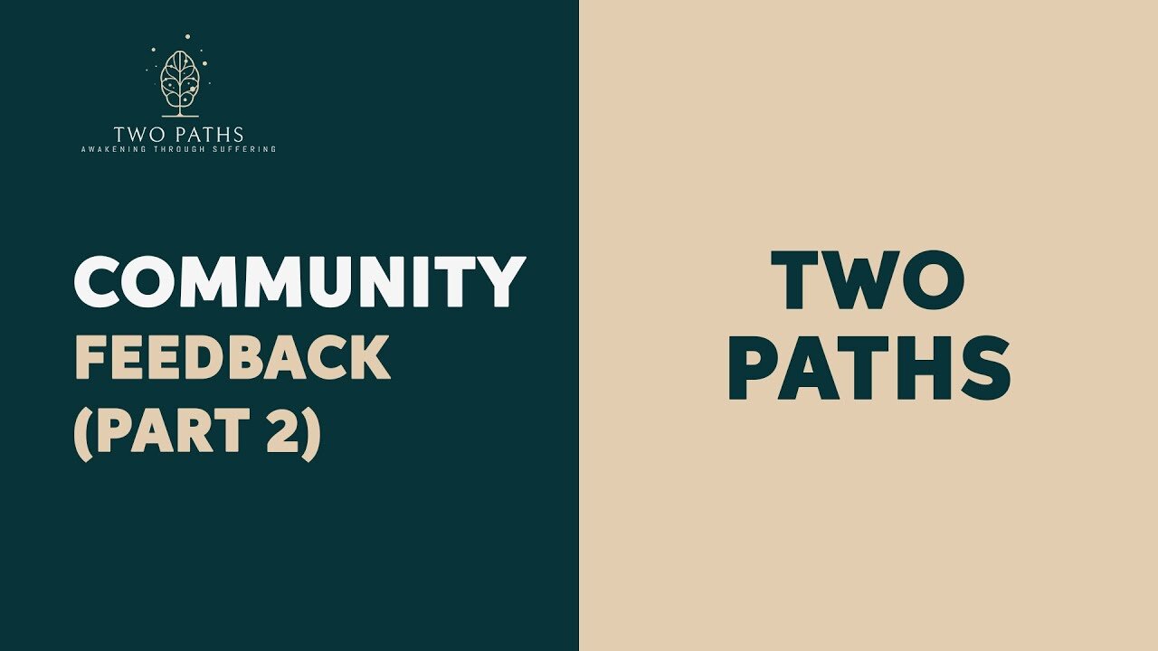 Two Paths | Community Feedback (Part 2)