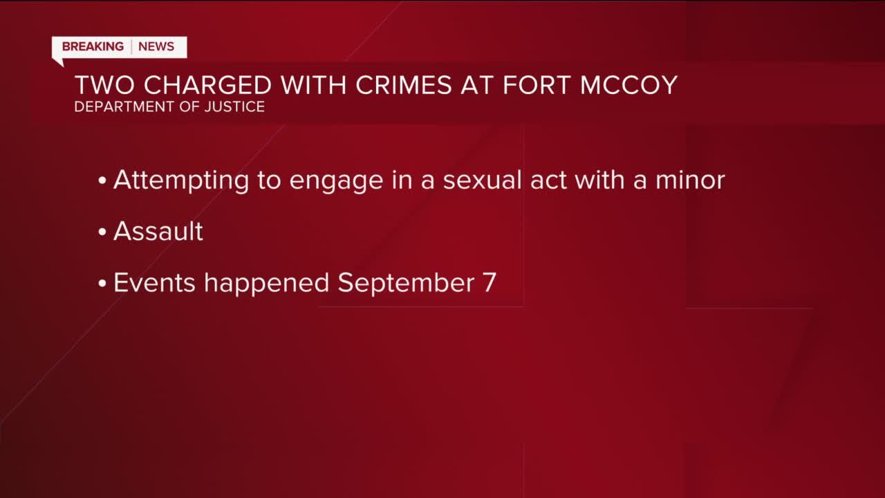 Two evacuees charged with crimes at Fort McCoy