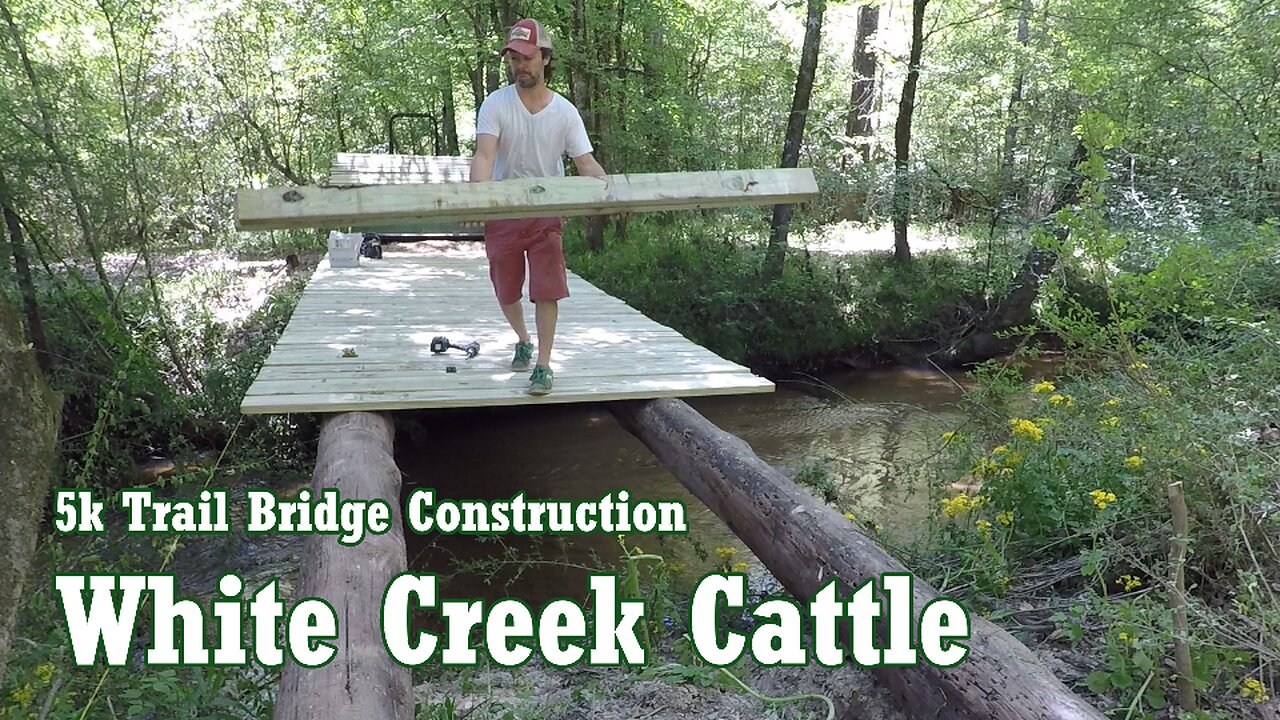 WCC - Something4Alex 5k Trail Run Creek Bridge 2 (How to build a bridge with old telephone poles)