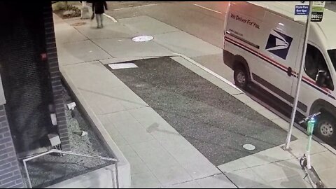 Black male hits old lady with baseball bat