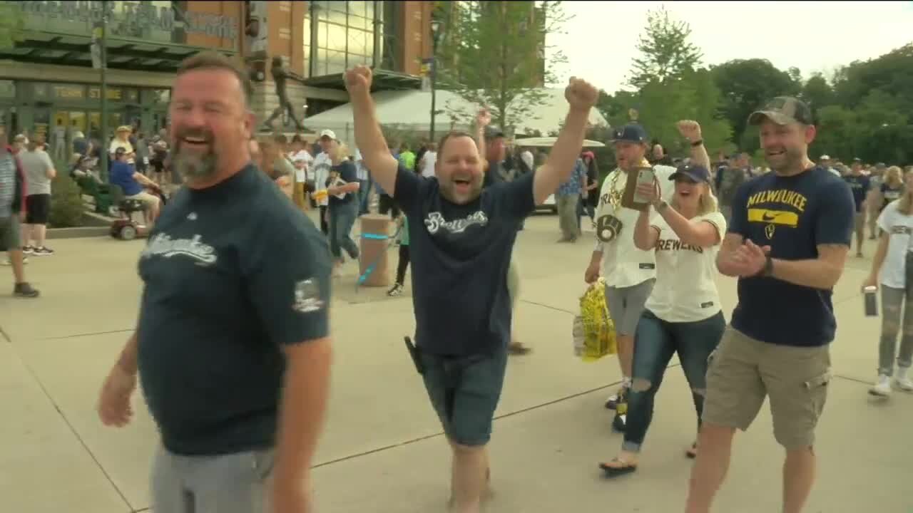 The Brew Crew explodes with excitement after the team clinches