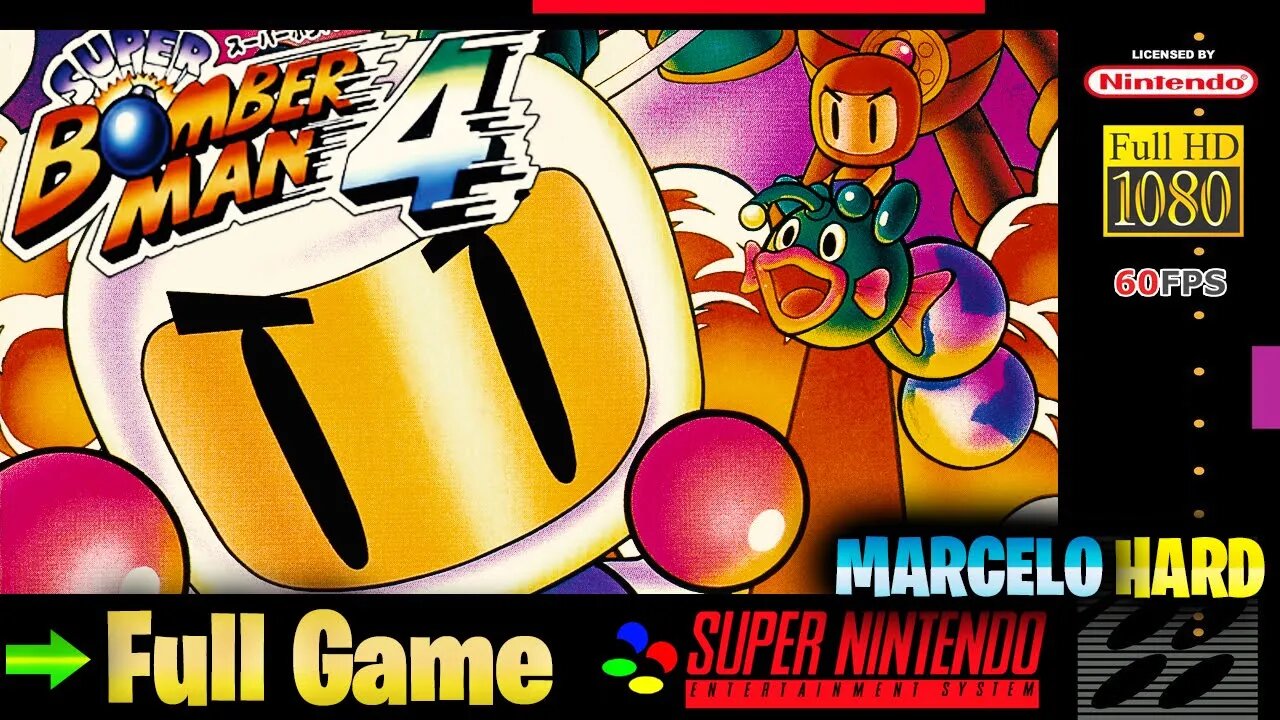 Super Bomberman 4 - Super Nintendo (Full Game Walkthrough)