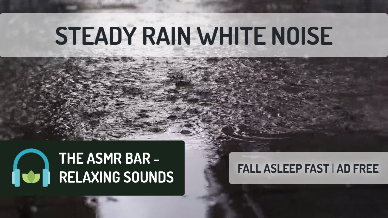 Steady Rain Shower | White Noise | Relieve Stress, Relaxing, Nature, Drift to Sleep