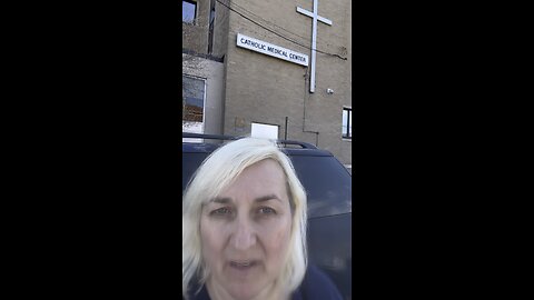 Blowing my shofar outside Catholic Medical Center