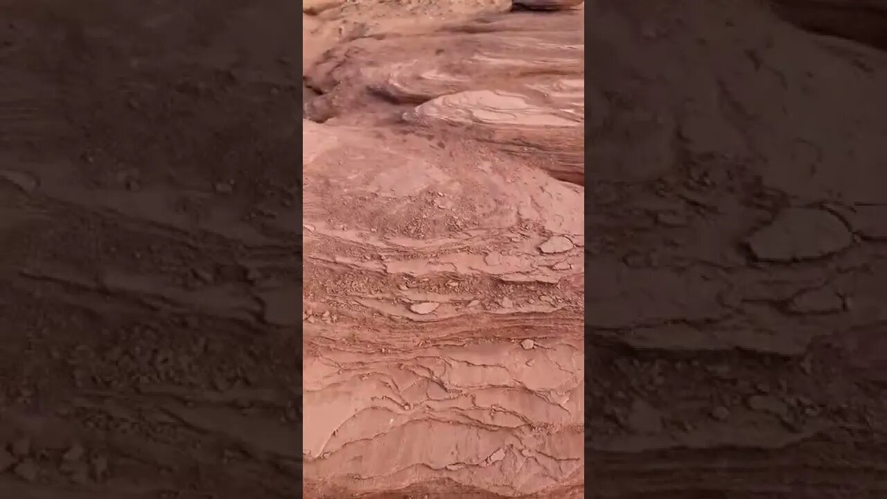 Climbing up cliffs at the beach