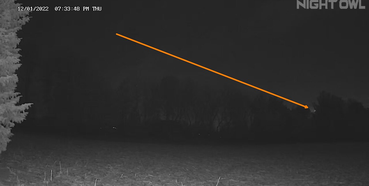 Fireball as seen from security camera 12/1/22