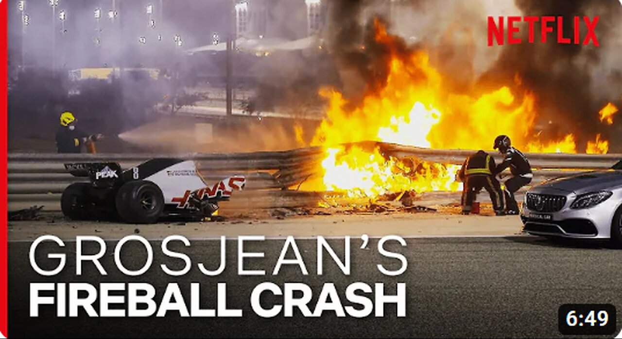 Grosjean's Insane Fireball Crash | Formula 1: Drive To Survive S3 |