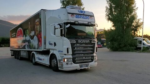 Scania cab over truck working the Italian peninsula