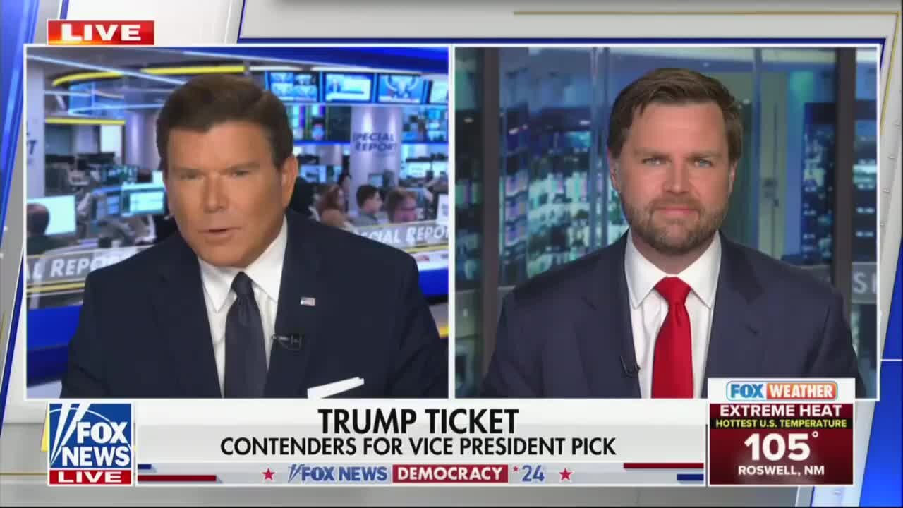 ‘Might Be America’s Hitler’: Fox’s Bret Baier Confronts J.D. Vance with Brutal Past Criticisms of Trump