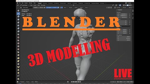 Blender 3d Modelling A Printable Character LIVE ***STREAM***