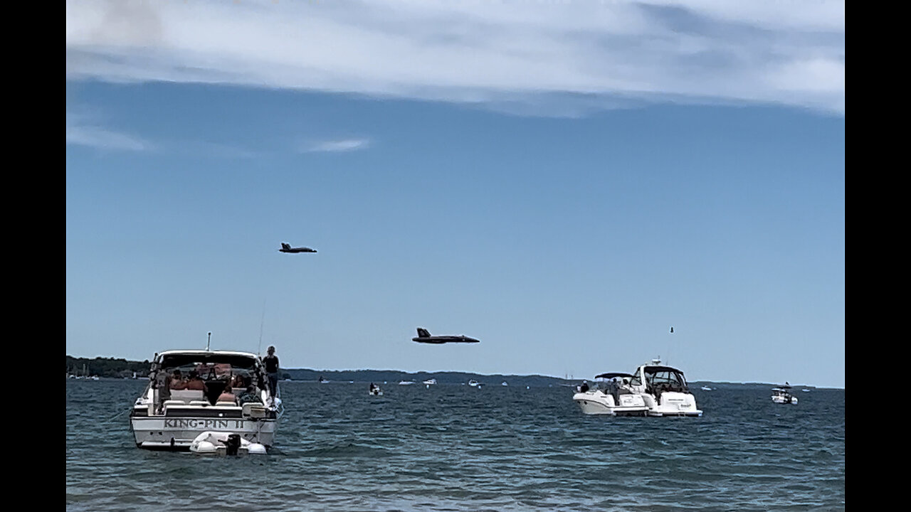 Blue Angles Ripping Up Water