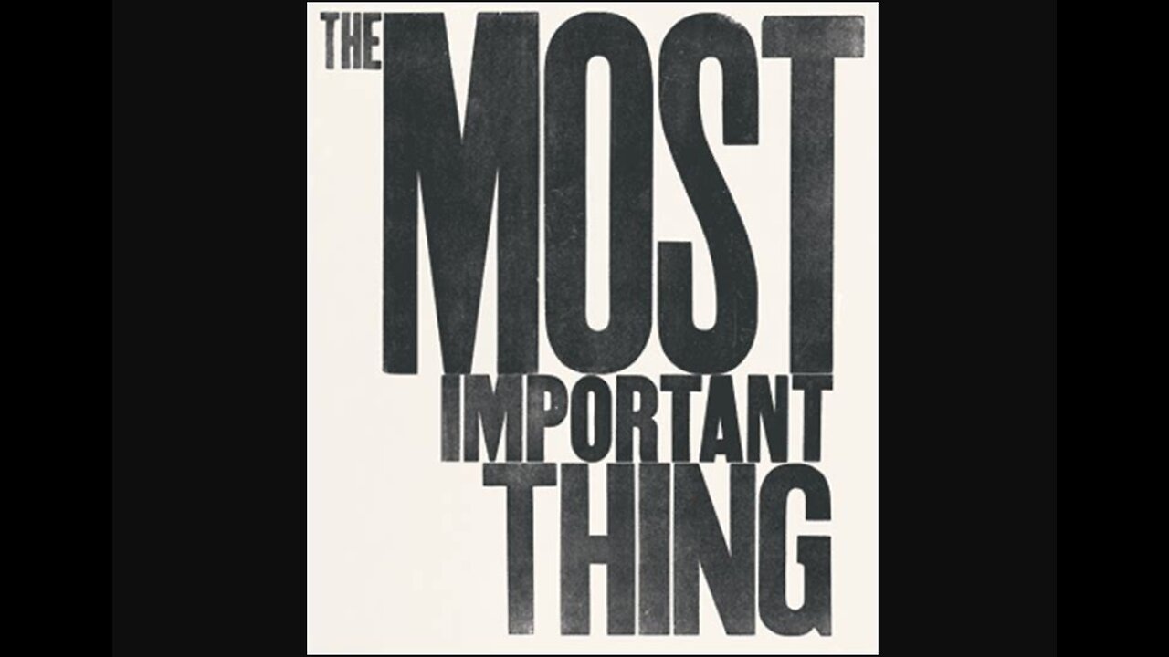 The most important thing