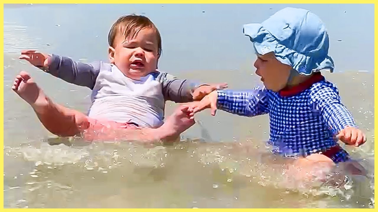 99% FAILS_ Funniest Baby First Time On The Beach __ 5-Minute Fails