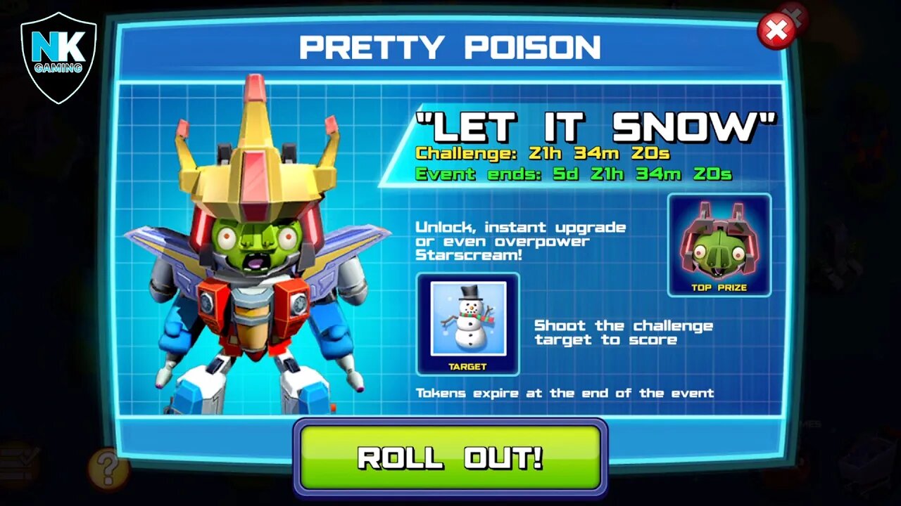 Angry Birds Transformers 2.0 - Pretty Poison - Day 1 - Featuring Energon Starscream