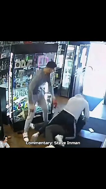 Store Owner Surprises Armed Robber