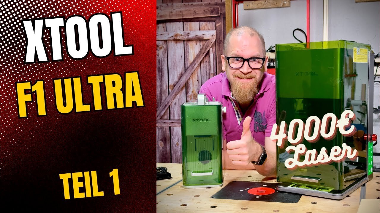 XTOOL F1 Ultra - Review (Teil 1, Einrichtung und erste Tests) 20W Faserlaser, Diodenlaser