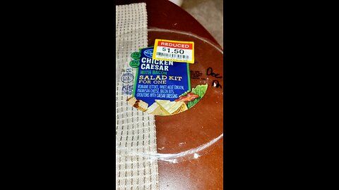 Eating Kroger Chicken Caesar Salad Kit For One, Dbn Hgts, MI, 12/11/24