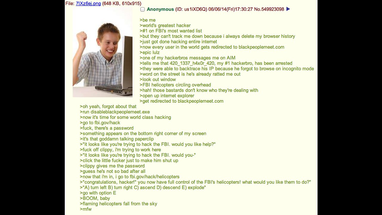 Anon the Hacker: Best of Greentext