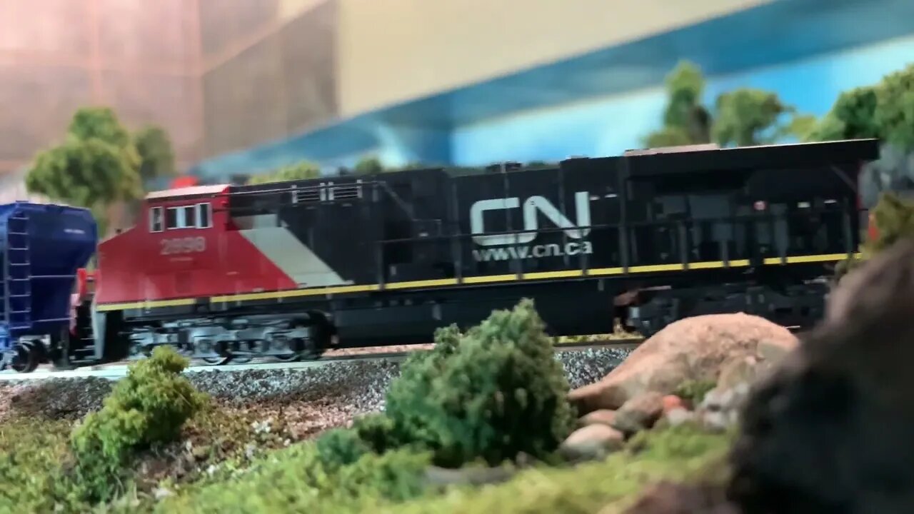 N Scale heavy grain train