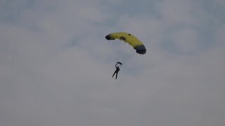 The Leap Frogs fall from the sky in Boise during Navy Week