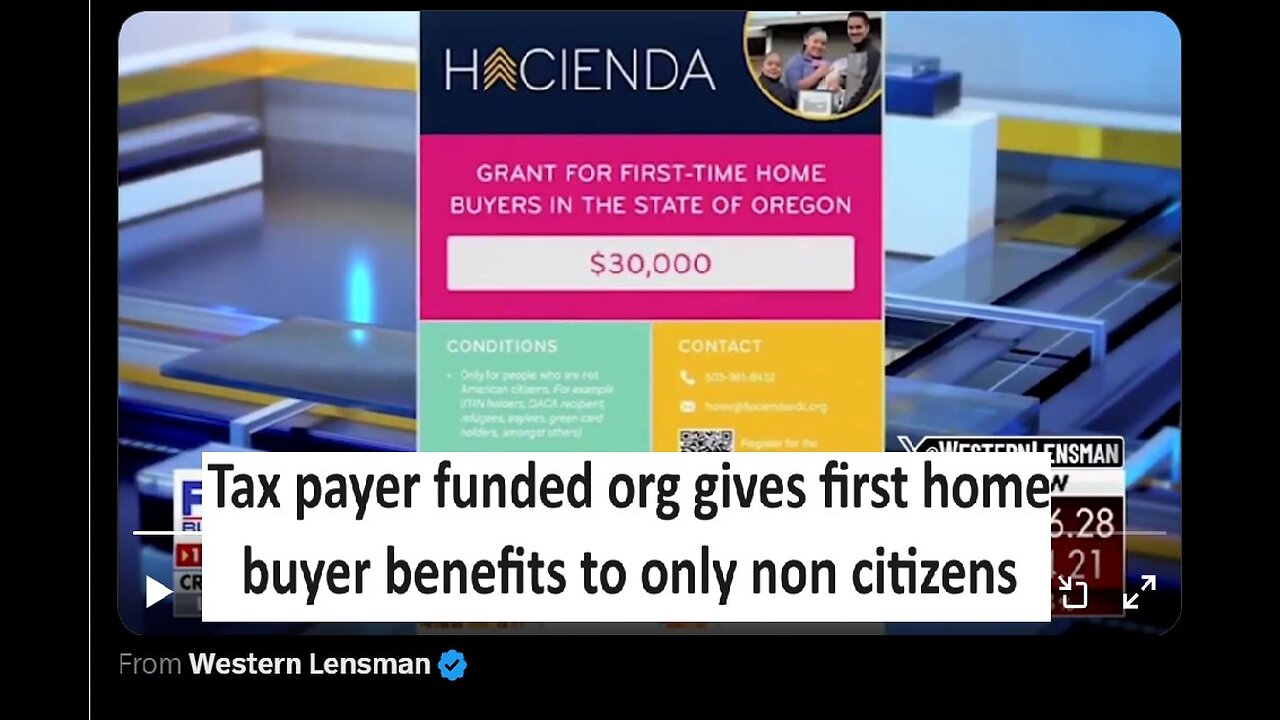 Oregon taxpayer dollars for non citizen first time homebuyers