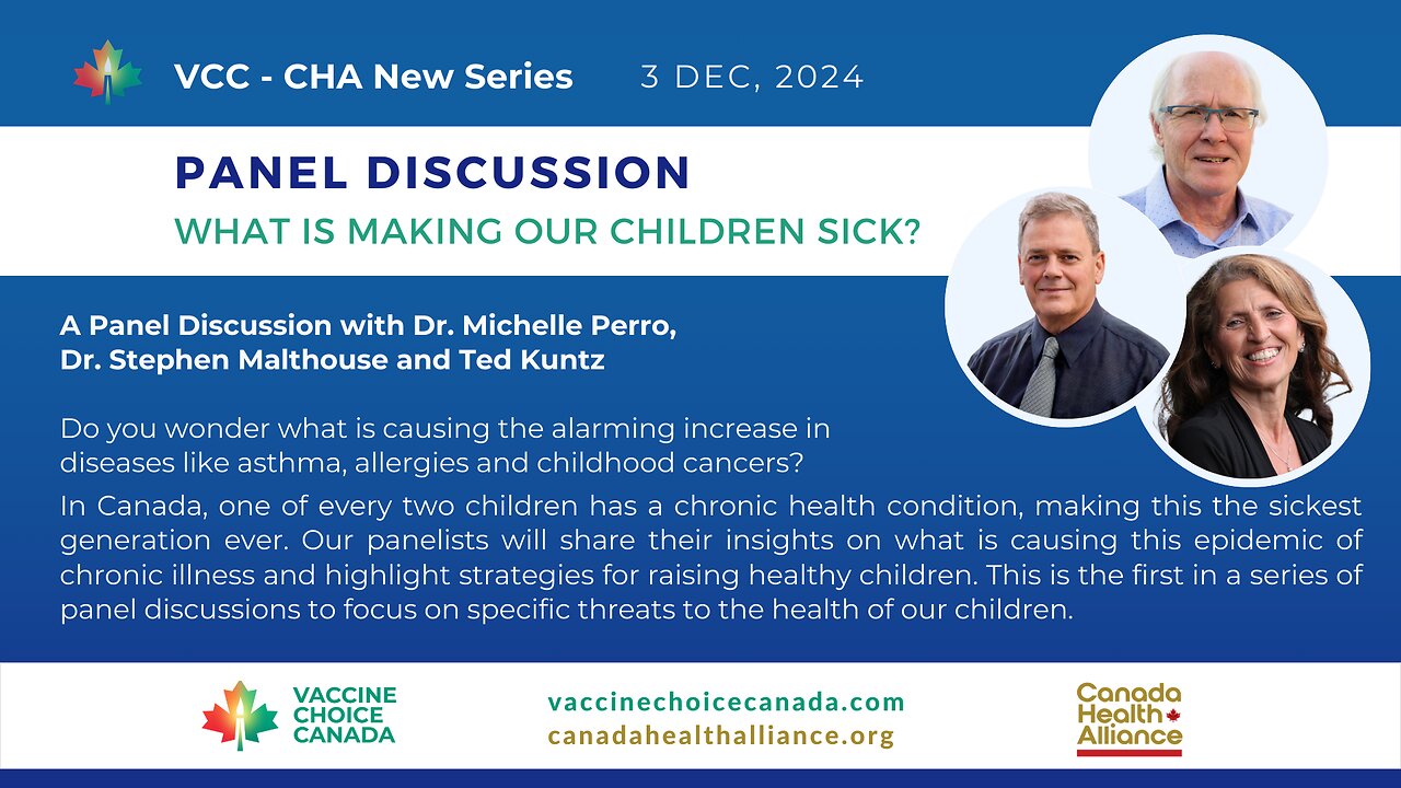 WHAT IS MAKING OUR CHILDREN SICK? Panel Discussion w Dr. Michelle Perro