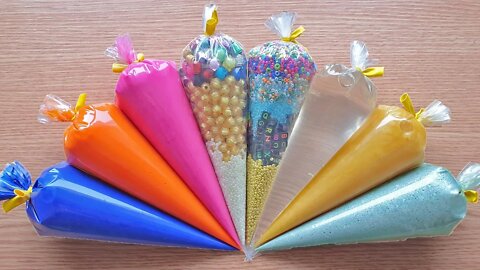 Making Crunchy Slime with Piping Bags #118