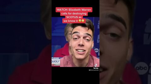 WATCH: Elizabeth Warren calls for destroying SCOTUS as we know it 😅😳 #reels
