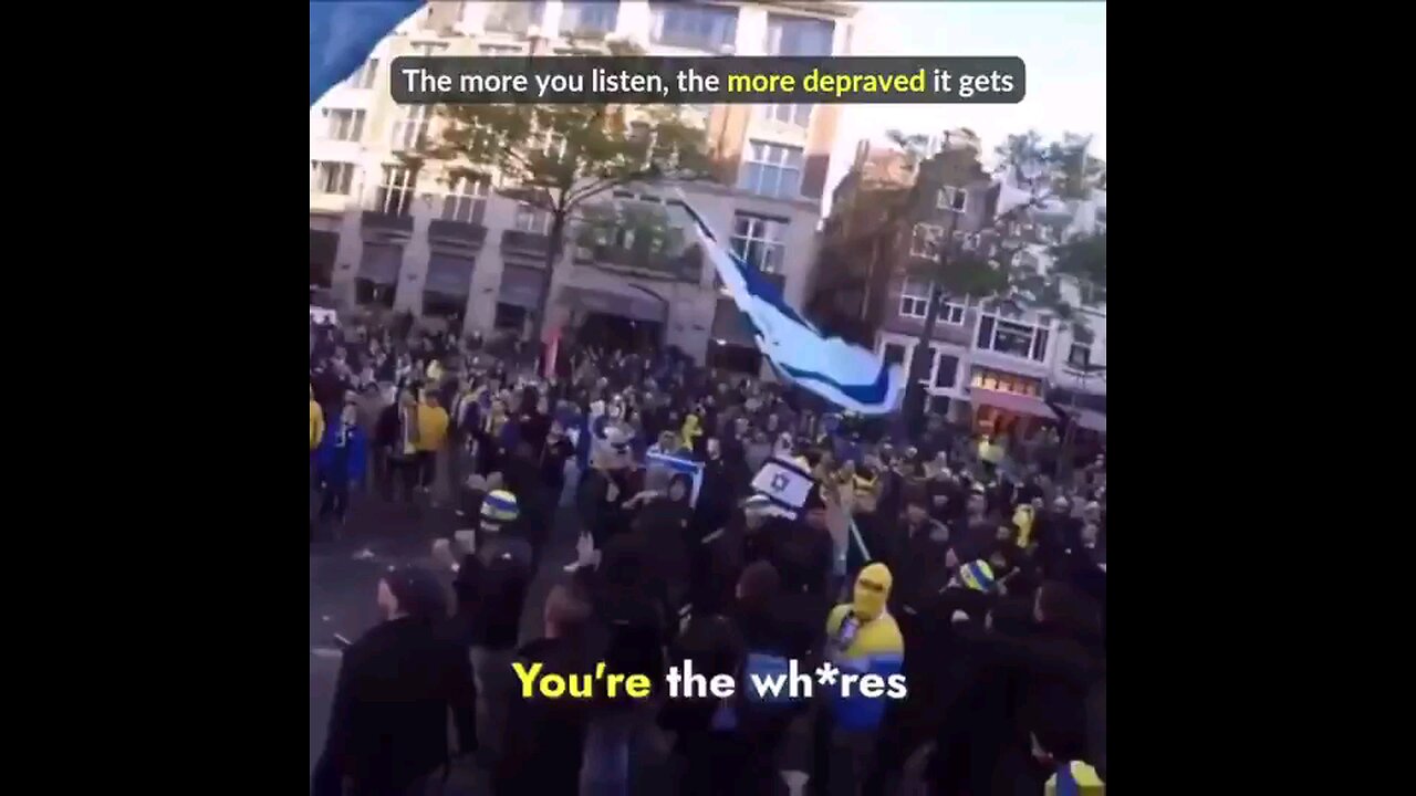 VILE Maccabi Tel Aviv Anthem Outside of da Area of da Recent Incidents in Amsterdam. ⏬Read descrip