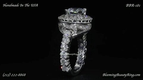 BBR-181 Diamond Engagement Ring By Blooming Beauty Ring Company