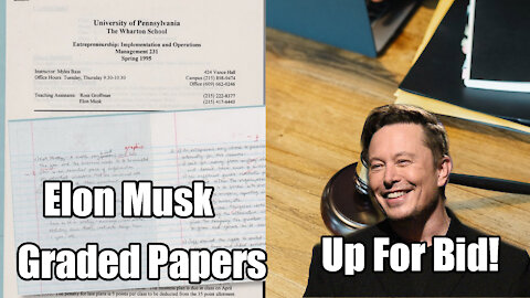 Elon Musk⚡ graded papers📰 up for auction💰