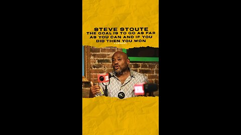 @stevestoute The goal is to go as far as you can and if you did then you won