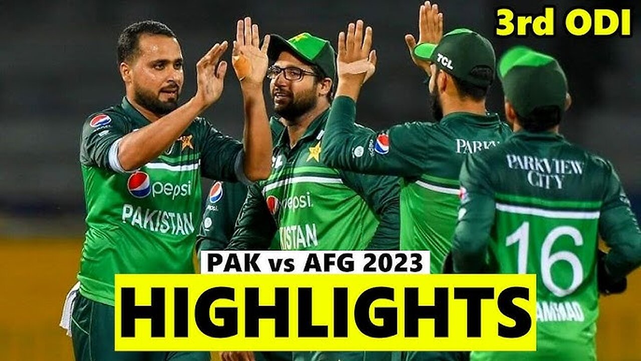 Pakistan vs Afghanistan 3rd ODI highlights 👍