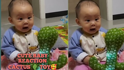 Cute baby reaction video 😅| cactus🌵 toy 💖🥰CUTE BABY 👶REACTION |CACTUS🌵 🥰💖TOY