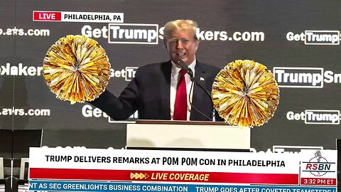 Donald Trump announces new $399 "Never Surrender" MAGA Sneakers in Philadelphia
