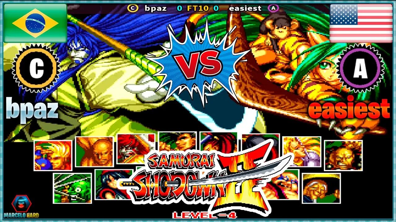 Samurai Shodown II (bpaz Vs. easiest) [Brazil Vs. U.S.A.]