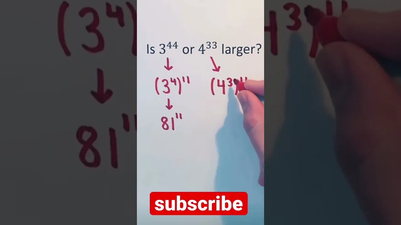 which exponent is bigger?