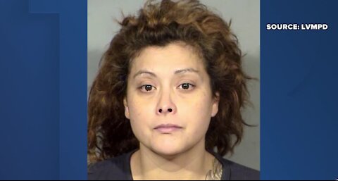 Las Vegas police say woman shot homeless man