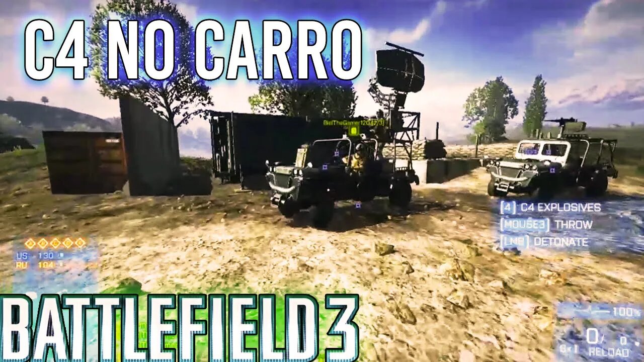 DEU RUIM?! Battlefield 3 e a Tentativa do CARRO B0MB4!