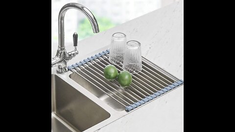 Roll Up Dish Drying Rack, Seropy Over The Sink Dish Drying Rack Kitchen Rolling Dish Drainer