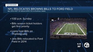 NFL relocates Browns-Bills game to Ford Field in Detroit