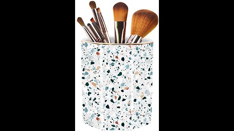Jwest Ceramic Desk Organizer Makeup Brush Holder Cute Gold Animal Pen Holder Office Pencil Hold...