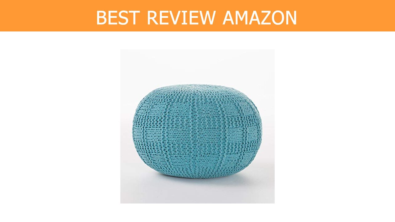 Valentine Hand Knit Fabric Pouf Review