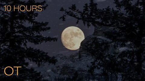 Blizzard Moon | Howling wind and blowing snow for Relaxation | Study | Sleep| Winter Ambience