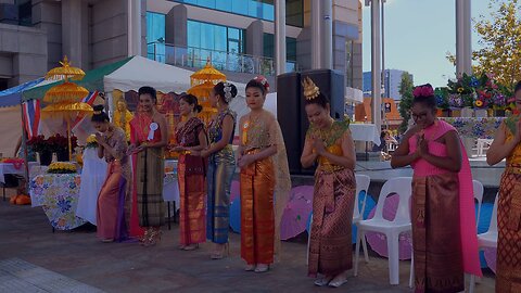 Opening Thai New Year Traditional Dance at Songkran Day in Perth Australia