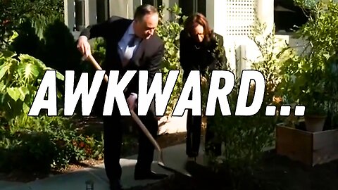 AWKWARD: Kamala & Doug Seem to Struggle Shoveling Dirt...