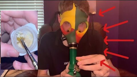 HITTING DABS OUT OF A GAS MASK! (vlog)