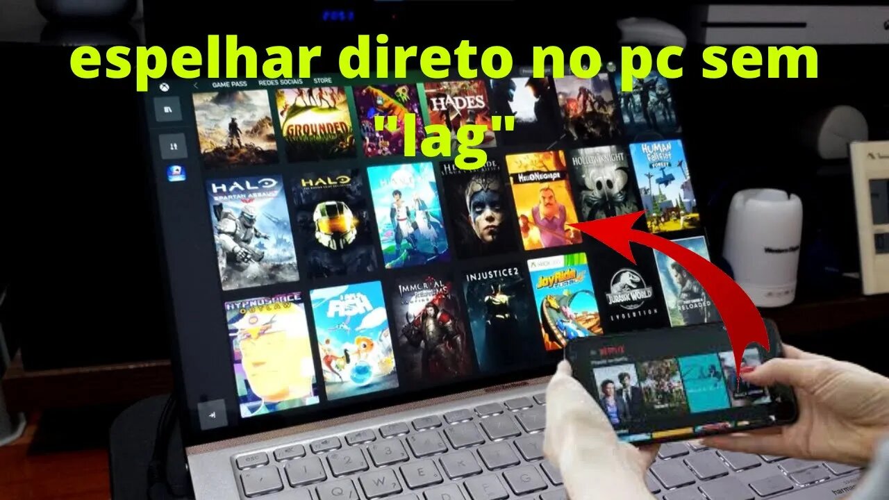 como espelhar a tela do celular no pc " sem lag"