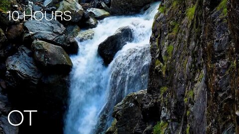 Misty Waterfall in the Caucasus | Light Rain & Waterfall Sounds for Relaxation| Studying | Sleeping